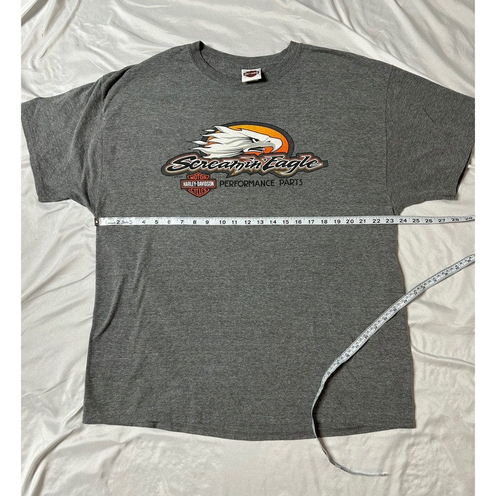 Harley-Davidson Screamin Eagle T-Shirt Gray XL RK Stratman Manassas VA Biker - Picture 12 of 13